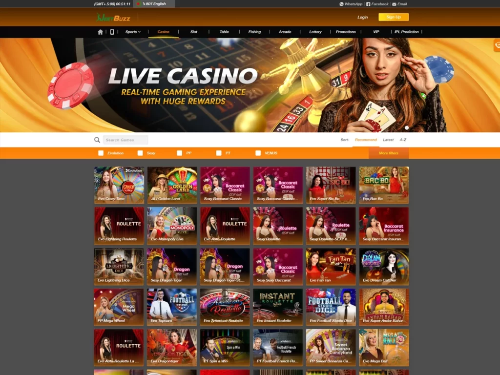 JeetBuzz Cricket Betting and Casino in Bangladesh 7 live casino