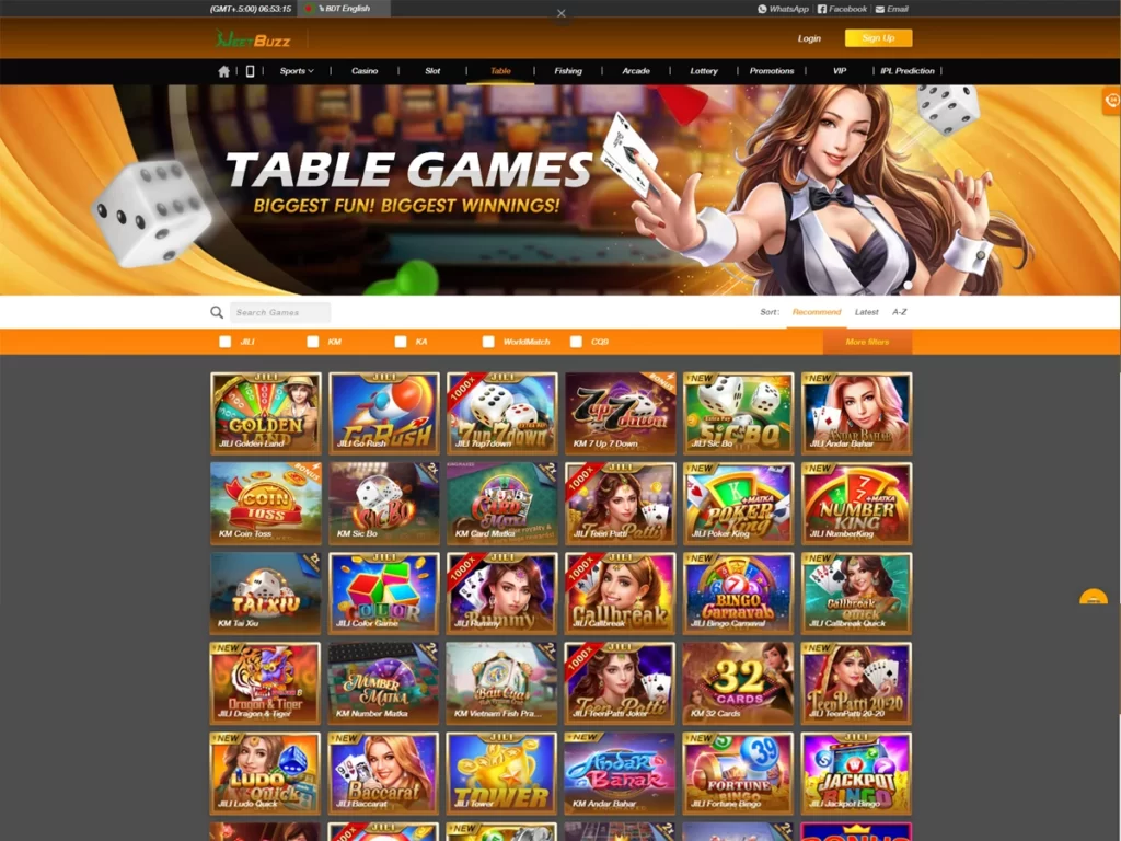 JeetBuzz Cricket Betting and Casino in Bangladesh 9 Casino Table games